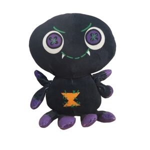 Kellytoy Spider Vampire Buttons Orange Black Purple Plush Halloween